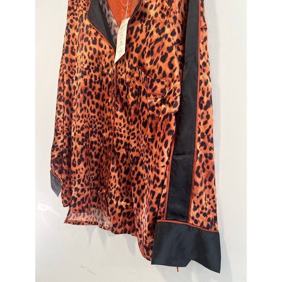 NWT HAH Free People Lanka Leopard Sleepwear Pajamas Set Size XL - Picture 4 of 10